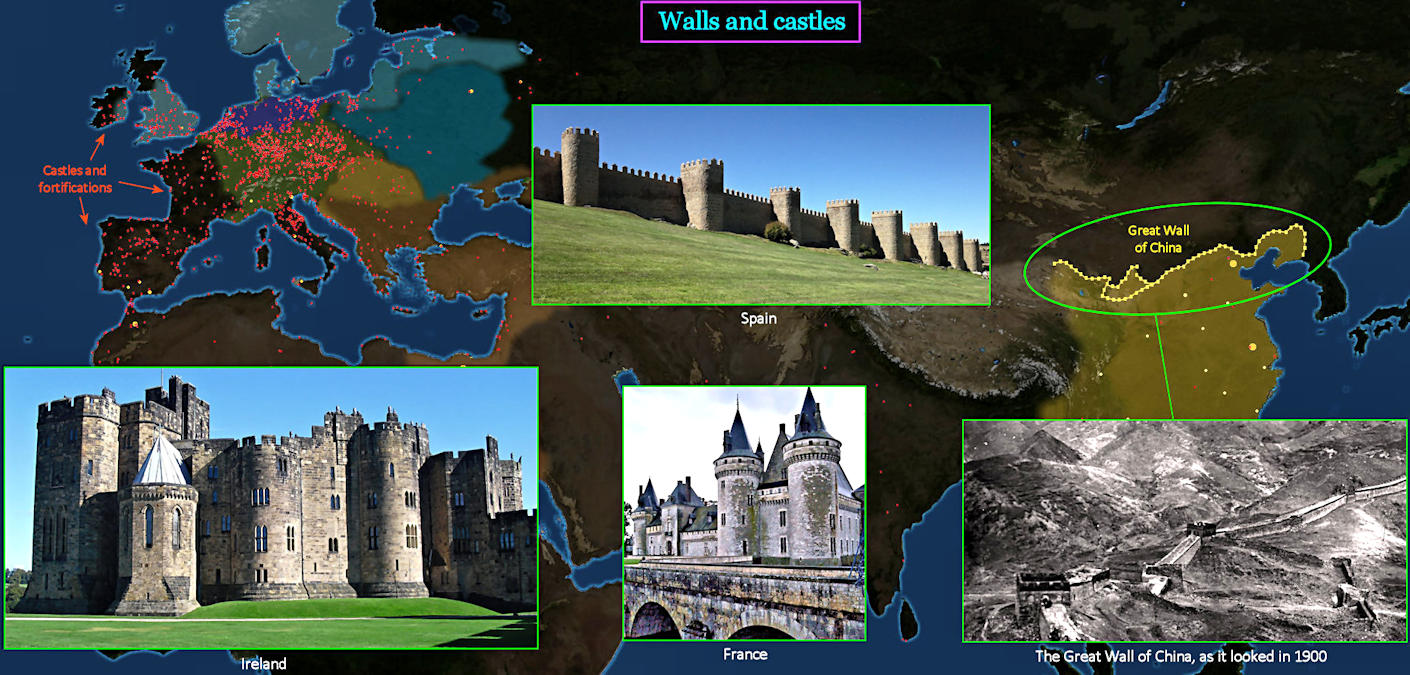 Walls and Castles, 1400 map